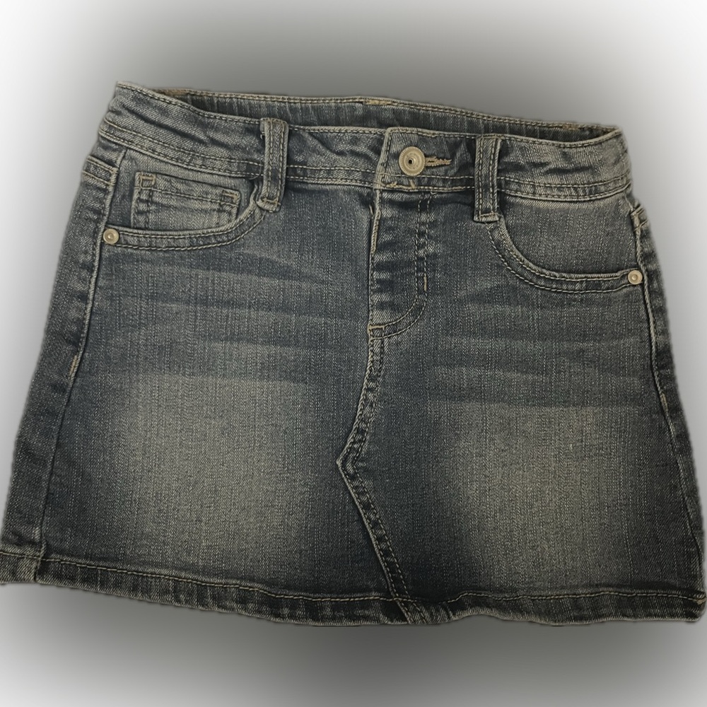 Blue Mini Skirt Casual Denim